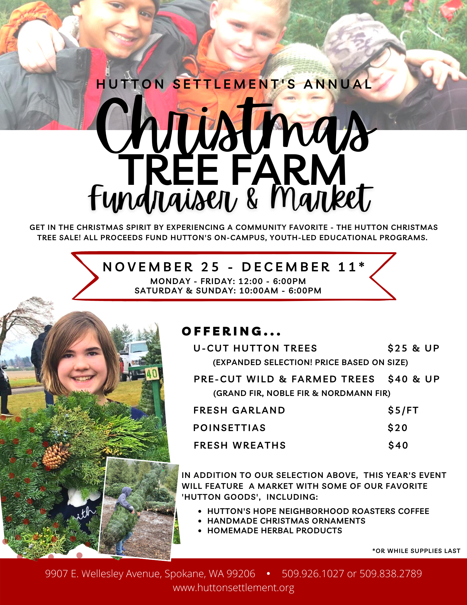 2022 Christmas Tree Fundraiser Hutton Settlement